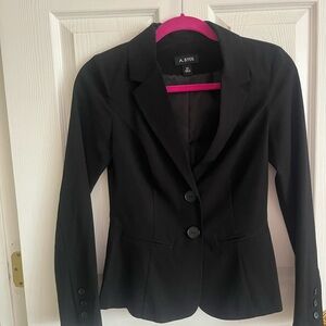 A. Byer Women's Elegant Black Suit Jacket